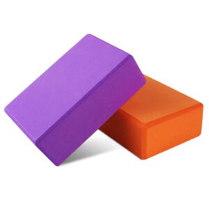 ARTIBETTER Yoga Accessories Yoga Block Pilates Bricks Foam Block Brick Exercises High Density EVA Support Yoga Brick Deepen Poses Fitness Gym (Purple) Exercise Accessories