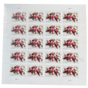 Garden Corsage Wedding Invitations Mint Sheet of 20 Two Ounce Rate Postage Stamps Scott 5458