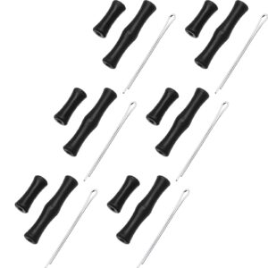 Sumind 6 Sets Bowstring Finger Guards Archery Bowstring Finger Protector for Hunting (Black)