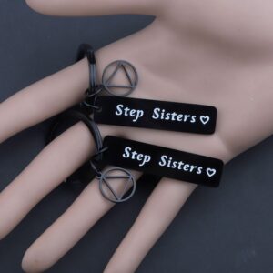 MAOFAED Women Sobriety Gift Addiction Recovery Gift Sisters Recovery gift Step Sisters AA Gift Gift for Her (AA step sister black)