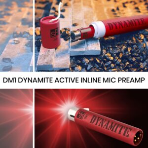 sE Electronics DM1 Dynamite Active In-line Microphone Preamp with 28dB Gain Bundle with 2 20-FT XLR Microphone Cables and 7-Pack Cable Ties