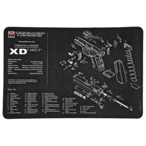 tekmat springfield armory xd mod.2 gun cleaning mat, black