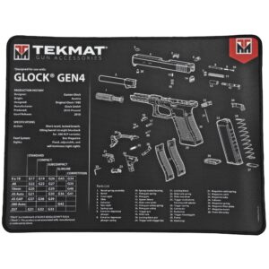 tekmat ultra 20 - glock g4 gun cleaning mat, black, one size