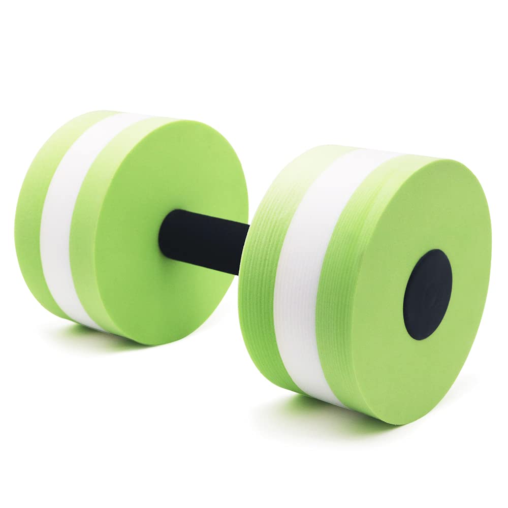 OSMOFUZE Aquatic Exercise Dumbbells – Set of 2 for Water Aerobics Fitness and Pool Exercises Green