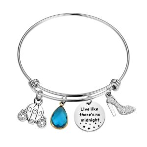 chooro inspired charm bangle live like there's no midnight bracelet fables and fairytale gift for her (no midnight bracelet)