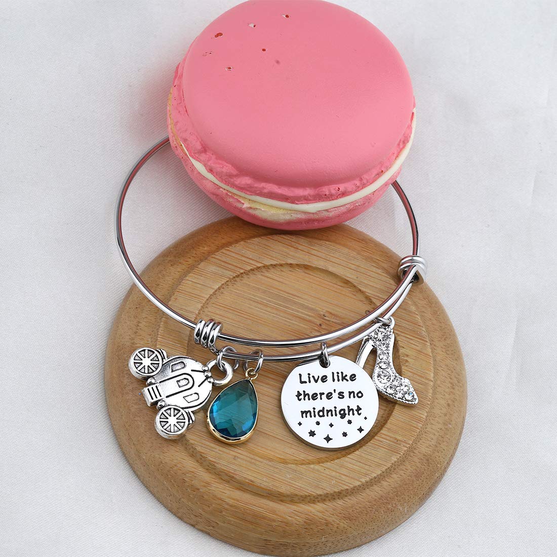 CHOORO Inspired Charm Bangle Live Like There's No Midnight Bracelet Fables and Fairytale Gift For Her (No Midnight bracelet)