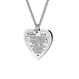 vimiew father to daughter necklace inspirational mother's day gifts love from dad heart necklace - some times it's hard to find words to tell you how much you mean to me.