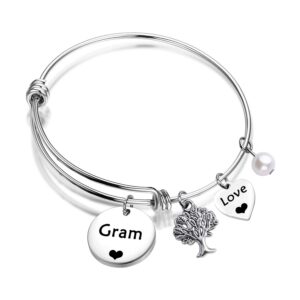 ENSIANTH Gram Bracelet Grandma Gift Mother’s Day Jewelry Gift Idea for Grams (Gram Bracelet)