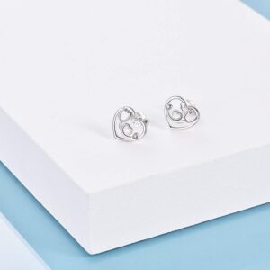 YFN Nursing Themed Stud Earrings Sterling Silver Jewelry Gift for Nurse (Stethoscope)