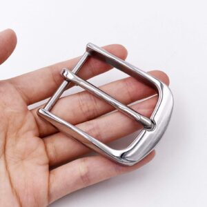 LAXPICOL 1.5"(40mm) Heavy Duty Stainless Steel Single Prong Square Belt Buckle