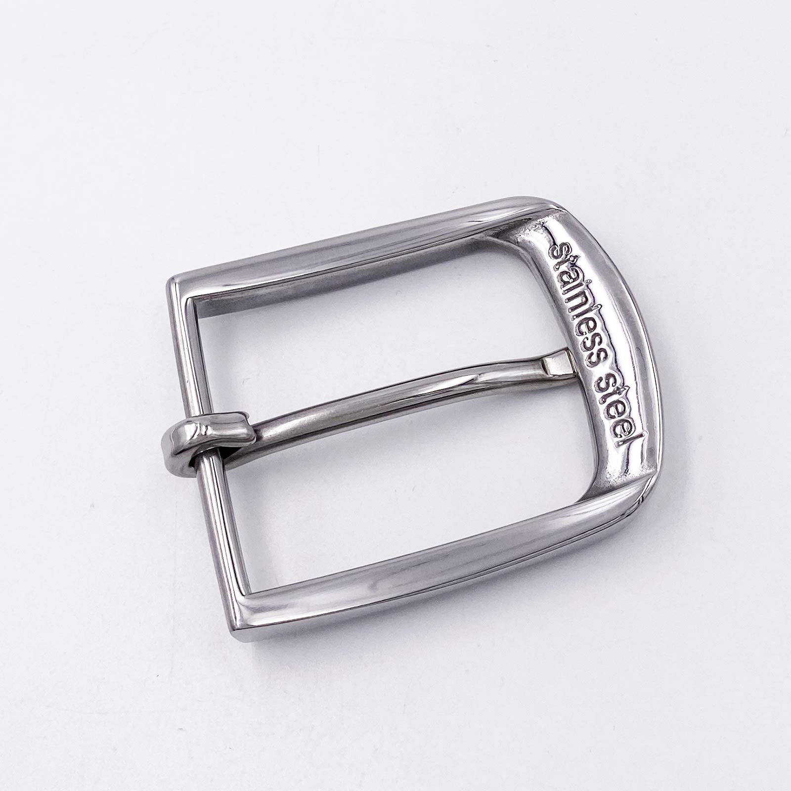 LAXPICOL 1.5"(40mm) Heavy Duty Stainless Steel Single Prong Square Belt Buckle