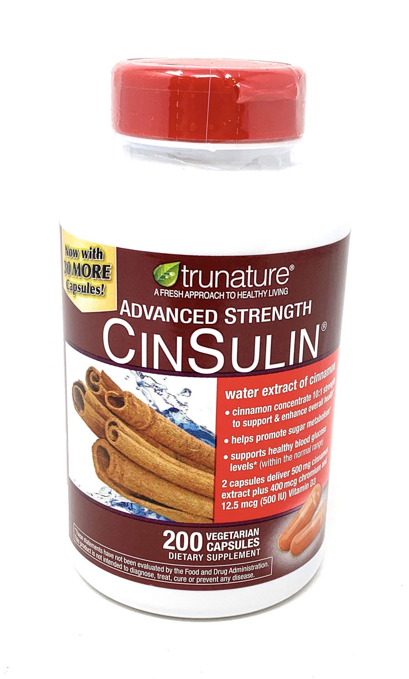 TruNature Advanced Strength Cinsulin, Cranberry, 200 Count