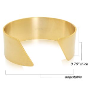 Molten Jewel 14k Plated Gold Cuff Bangle Bracelet | Arm Cuff | Gold Bangles | Gold Cuff Bracelets for Women | Gold Wrist Cuffs |