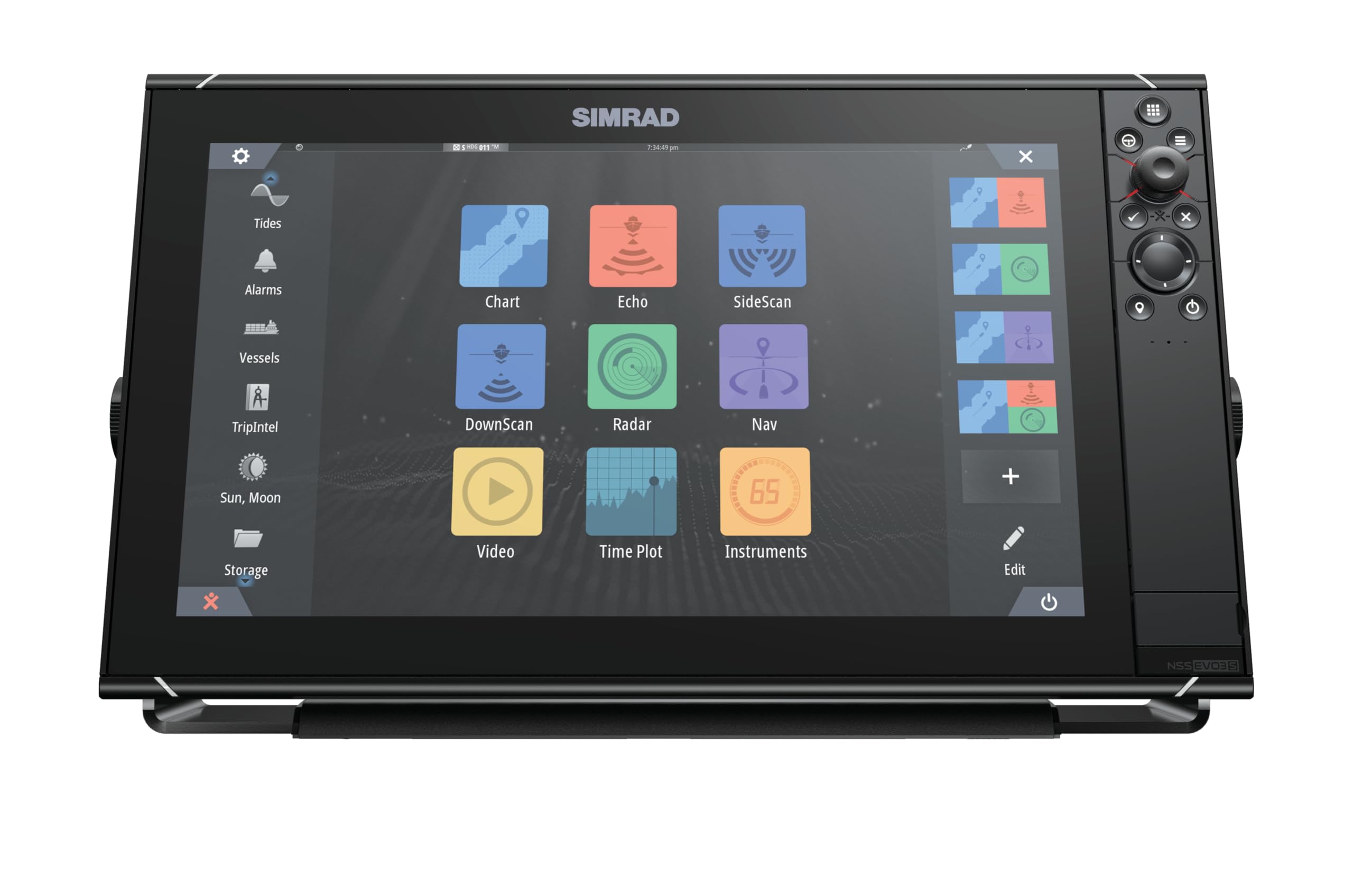 Simrad NSS16 Evo3S - 16-inch Multifunction Fish Finder Chartplotter with Preloaded C-MAP US Enhanced Charts