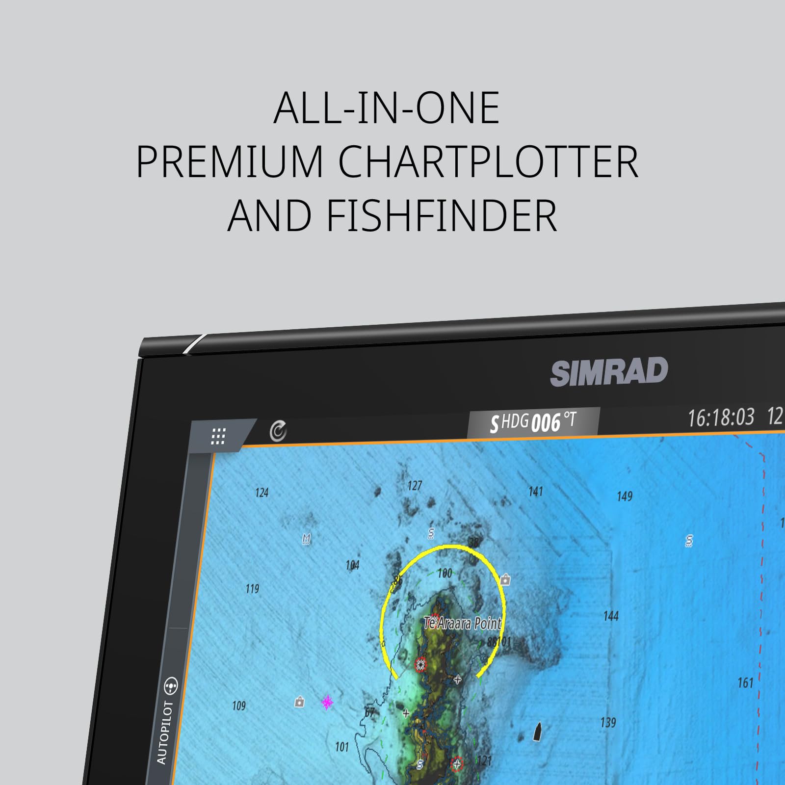 Simrad NSS16 Evo3S - 16-inch Multifunction Fish Finder Chartplotter with Preloaded C-MAP US Enhanced Charts