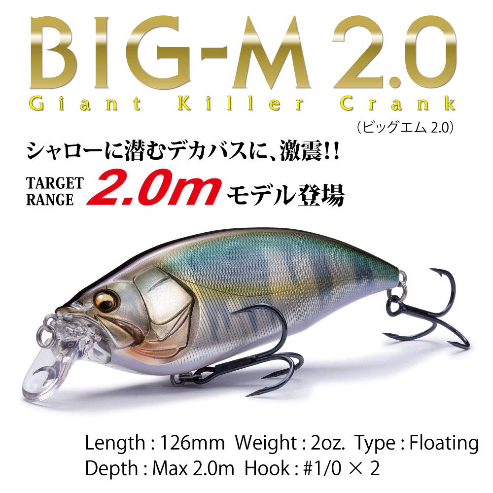 Megabass Big M 2.0 Giant Crank 126 mm Floating Lure GG Wild Gill BM (6142)