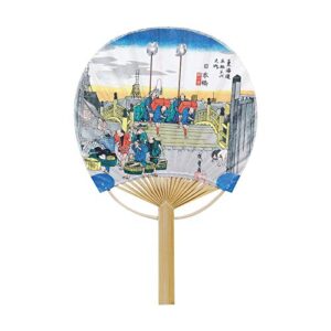 mini bamboo fan (with op envelope) tokaido gojusanji (nihombashi) 6714 2 set