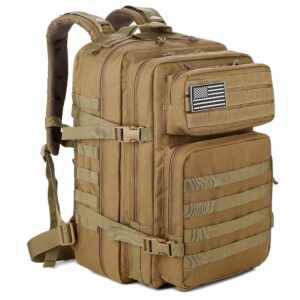 qt&qy 45l military tactical backpacks molle army assault pack 3 day bug out bag hiking treeking rucksack