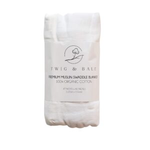 TWIG & BALE Greenville East Carolina Baby Blanket Organic Cotton Muslin Swaddle Blanket - 47" x 43" - Fans of ECU Baby Gift for Boys Girls Newborn Receiving Blankets