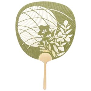 made in japan 1141 fan manyo (green) double-sided watermark