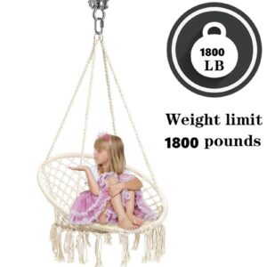 Dakzhou 2 Stainless Steel Heavy Duty Swing Hanger Playground Porch sandbag Yoga Chair Hammock Cradle Wooden Indoor and Outdoor Swing 180°2000lb Capacity