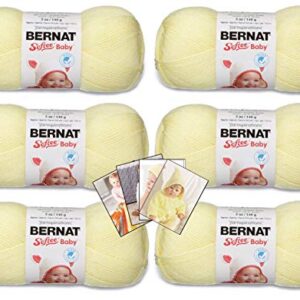 Bernat Softee Baby Yarn - 6 Pack with Patterns (Lemon)