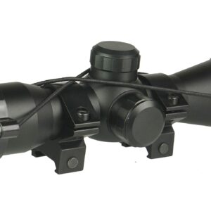 TWP 4x32 Compact Hunting Crossbow Archery Scope, Multiple Range Reticle, 1" Tube and Mid-Height Weaver Ring Mount