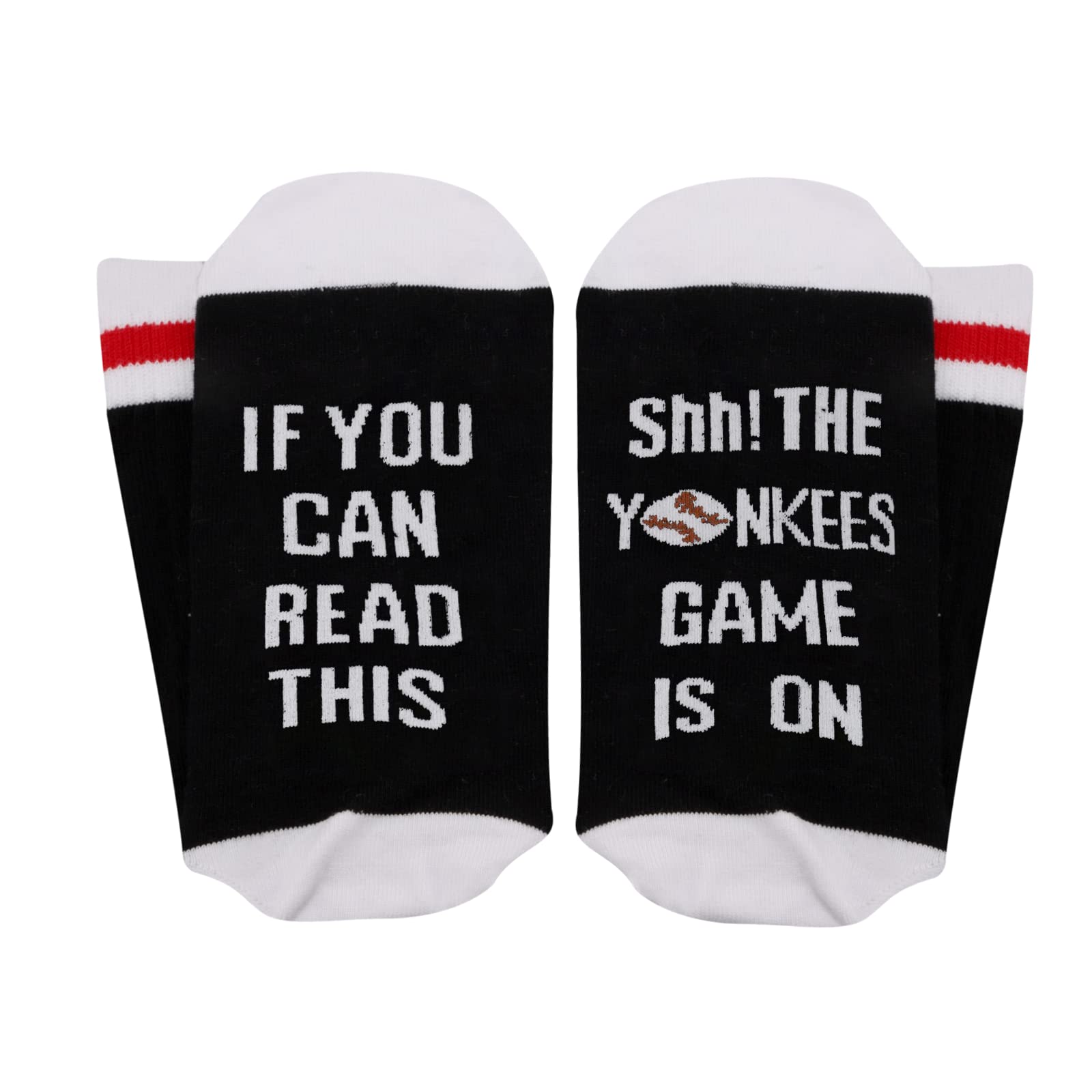 GJTIM 2 PAIRS Baseball Gift Baseball Fans Gift Baseball Team Socks Funny Birthday Gift for Baseball Lovers (Y)