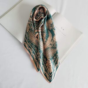 FONYVE 100% Mulberry Silk Scarfs for Women - Lightweight Square Satin Head For Hair for Sleeping 21" x 21", Small