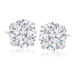 ross-simons 6.00 ct. t.w. cz stud earrings in sterling silver