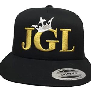 JGL Gold Corona Blanca EL Chapo GUZMÁN HAT Black MESH Snapback