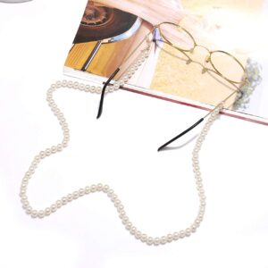 YAHPERN Pearls Bead Eyeglass Chain Sunglasses Holder Strap Eyewear Retainer Glasses Strap Cords Lanyard Necklace