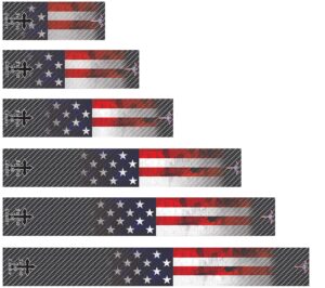 white water archery carbon fiber 2 non-laminated for god and country american flag fade 2 arrow wraps 15 pc pack choose length width (4, 1.25)