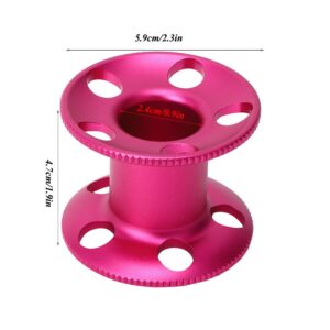 Keen so Aluminum Alloy Diving Spool Reel Guideline Underwater Finger Spool Reel for Freediving Snorkeling (Red) Diving