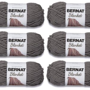 Bernat Blanket Yarn - 6 Pack (Dark Grey)