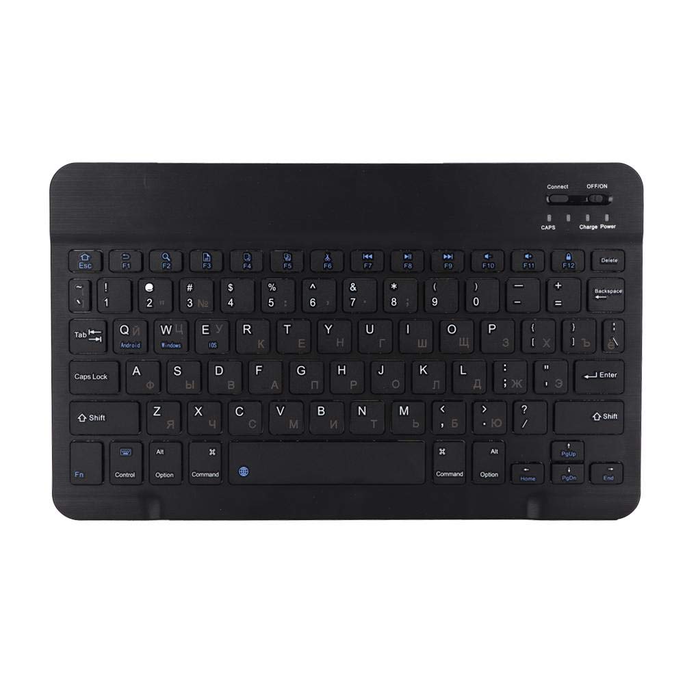 Tosuny USB Keyboard with Russian English, 80 Keyboard 10.1" Bluetooth Keyboard, Lightweight, Waterproof, Dustproof Slim Ultra Wide Wireless Keyboard