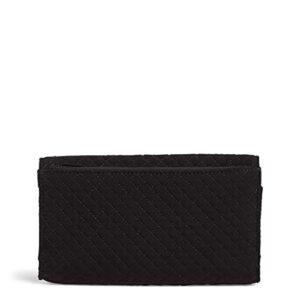 Vera Bradley Women's Signature Cotton RFID Trifold Clutch Wallet, Classic Black, One Size