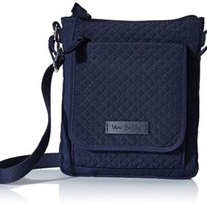 Vera Bradley Women's Microfiber Mini Hipster Crossbody Purse With RFID Protection, Navy, One Size