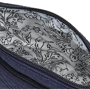 Vera Bradley Women's Microfiber Mini Hipster Crossbody Purse With RFID Protection, Navy, One Size