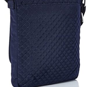 Vera Bradley Women's Microfiber Mini Hipster Crossbody Purse With RFID Protection, Navy, One Size