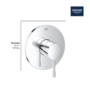 GROHE 14472000 Essence Shower Valve Trim Kit with Pressure Balance Cartridge, Starlight Chrome