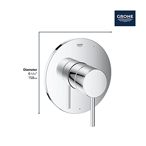 GROHE 14467000 Atrio Pressure Balance Valve Trim with Cartridge, Starlight Chrome