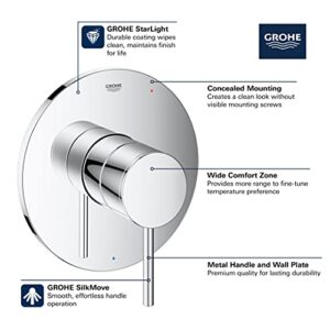 GROHE 14467000 Atrio Pressure Balance Valve Trim with Cartridge, Starlight Chrome