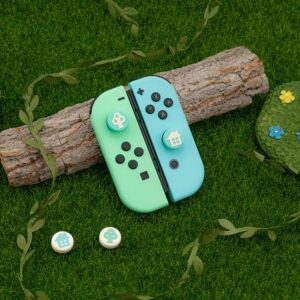 GeekShare 4PCS Silicone Tree and House Joycon Thumb Grips-Nintendo Cover Analog Thumb Stick Grips-Joystick Caps Compatible with Switch /OLED/ Switch Lite