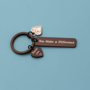 FOTAP Physical Therapist Appreciation Gift You Make a difference Keychain PT Graduation Gift Medical Jewelry (PT B-make key2)