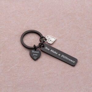 FOTAP Physical Therapist Appreciation Gift You Make a difference Keychain PT Graduation Gift Medical Jewelry (PT B-make key2)