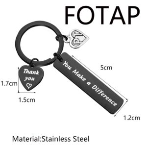 FOTAP Physical Therapist Appreciation Gift You Make a difference Keychain PT Graduation Gift Medical Jewelry (PT B-make key2)