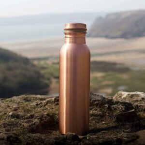 AUNERCART Pure Copper Water Bottle 32 oz Pitcher Sport Fitness Yoga Leak Proof Vessel Yoga Gym Sports Bottle