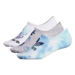 adidas Originals Women's Originals Color Wash 3-Pack Super No Show, Clear Mint/Hazy Blue/Crew Navy Cool Light Heather/Hazy Blue/Crew Navy, Medium