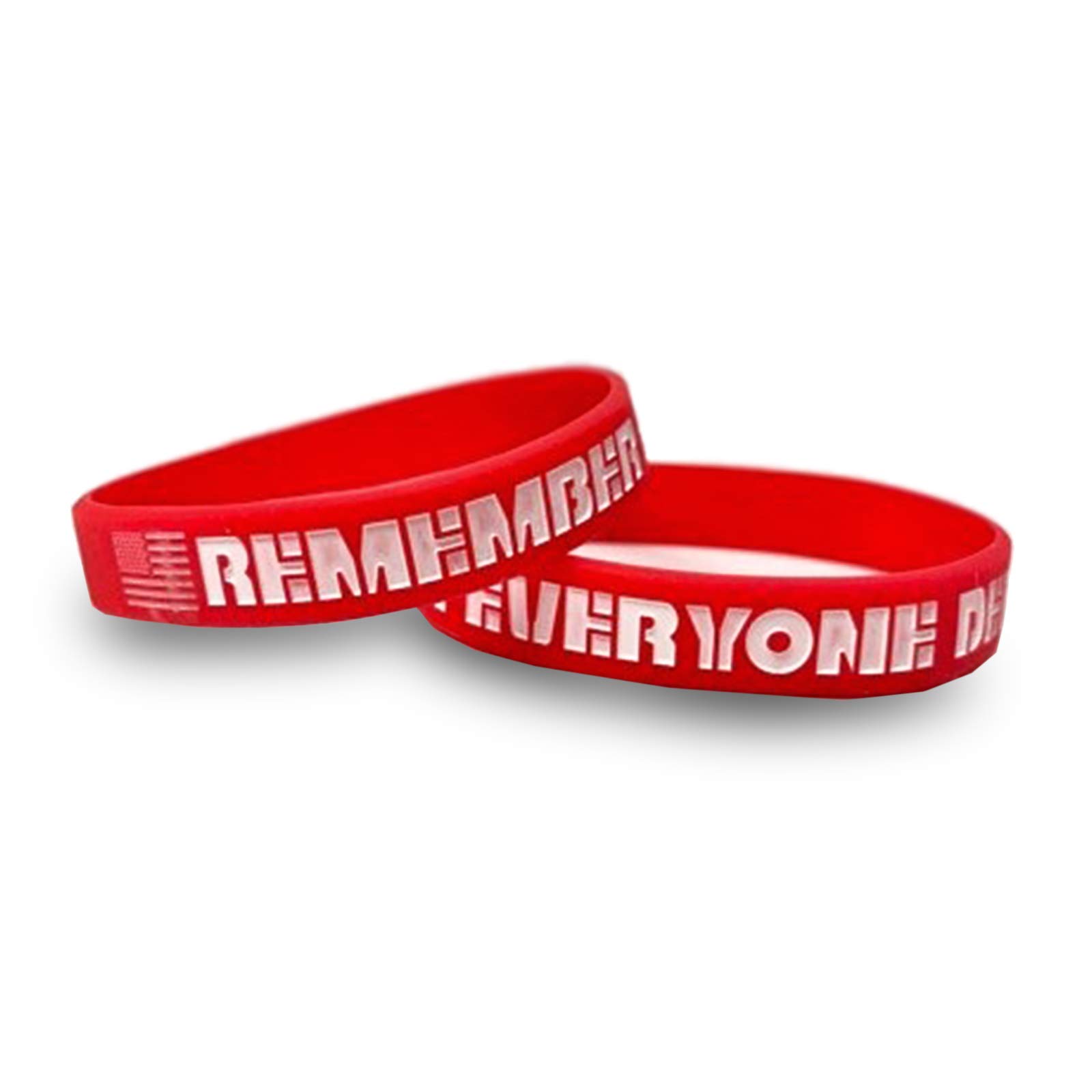 VetFriends.com Remember Everyone Deployed RED Silicone Bracelet Until They All Come Home (Qty 2)